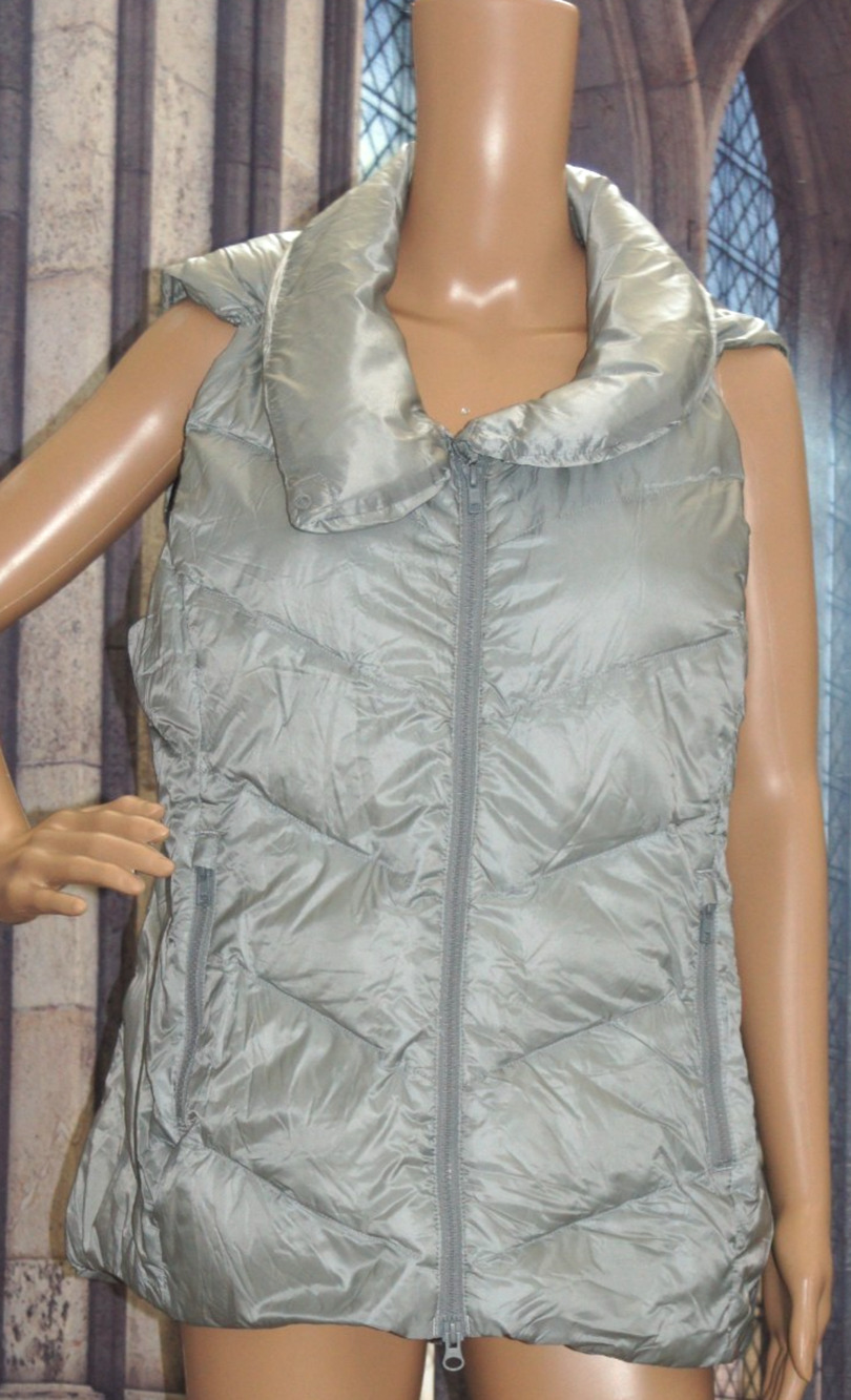 LL Bean Downtek Gray Puffer Vest size PL NWOT